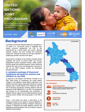 UNJP: RMNCAH in Lao PDR Phase 3
