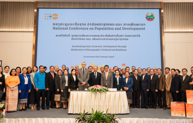First-ever multi-sectoral pledge on population and development in Lao PDR reached at the National Conference on Population and D