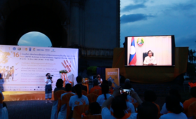Stakeholders Unite At The Patuxay Monument To End Violence Against Women
