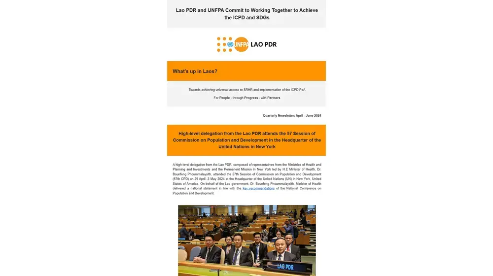 UNFPA Lao PDR April - June 2024 Newsletter