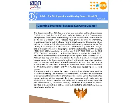 Brief 2: The 5th Population and Housing Census of Lao PDR