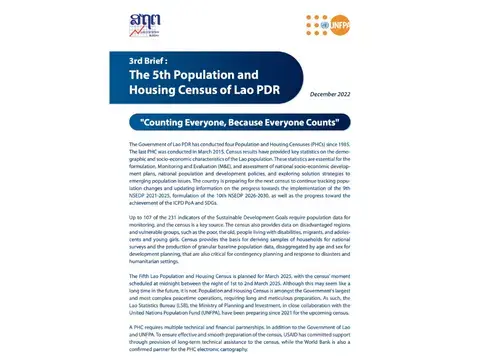  3rd Brief: The 5th Population and Housing Census of Lao PDR  