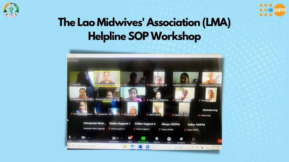 Lao Midwives’ Association preparing the launch of a new helpline with UNFPA support