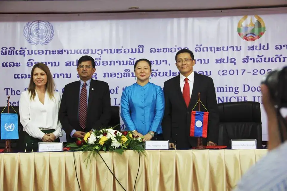 Three UN agencies renew their commitment to the development of Lao PDR