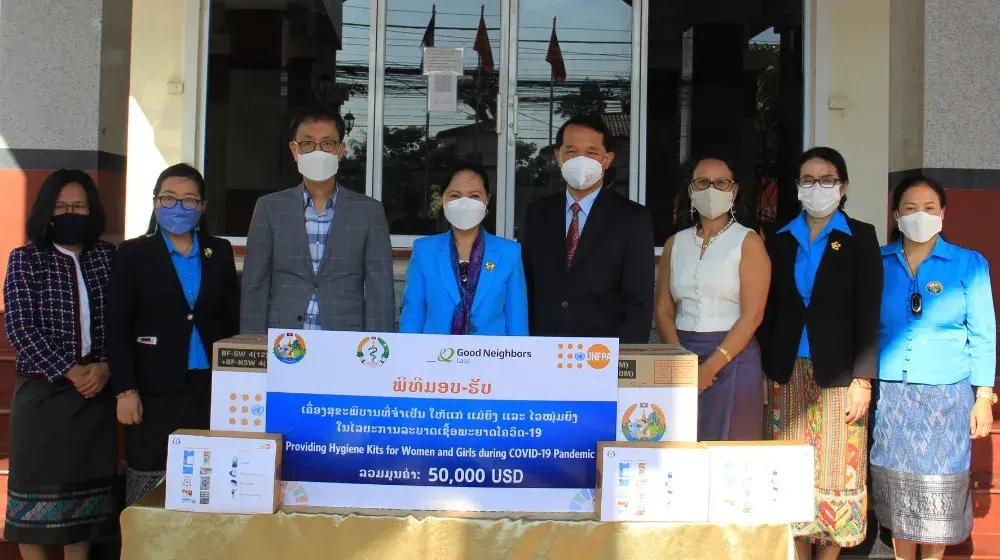 UNFPA and Good Neighbor Laos Provide Hygiene Kits to Women and Girls to Protect Their Sexual and Reproductive Health and Rights 