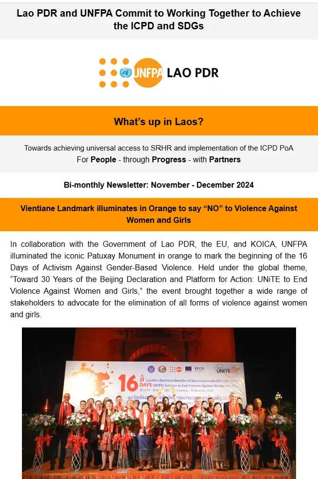 UNFPA Lao PDR November - December 2024 Newsletter