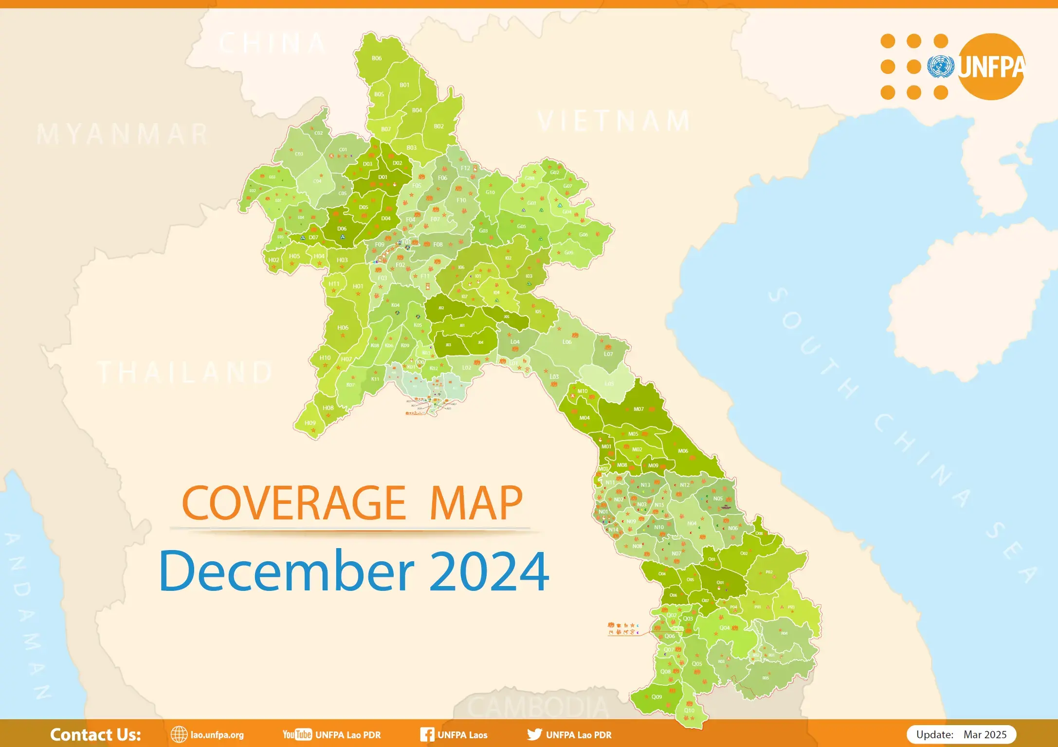 UNFPA Coverage Mapping in Lao PDR December 2024