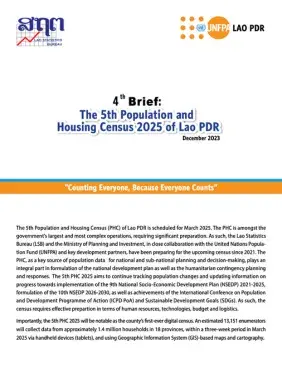 4th Brief: The 5th Population and Housing Census 2025 of Lao PDR