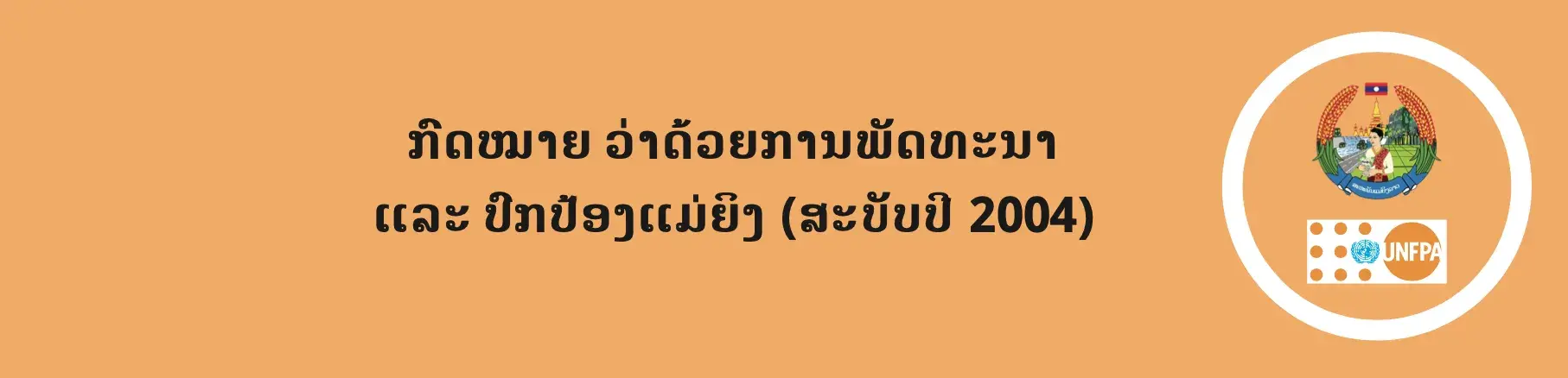 ກົດໝາຍວ່າດ້ວຍການພັດທະນາ ແລະປົກປ້ອງແມ່ຍິງ(ສະບັບປີ 2004) 